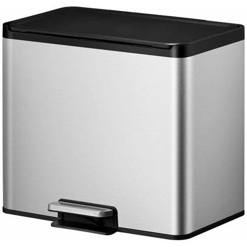 Odpadkový koš s nožním pedálem Essential Recycler Step Bin 9 + 9 + 9 l matná nerezová ocel