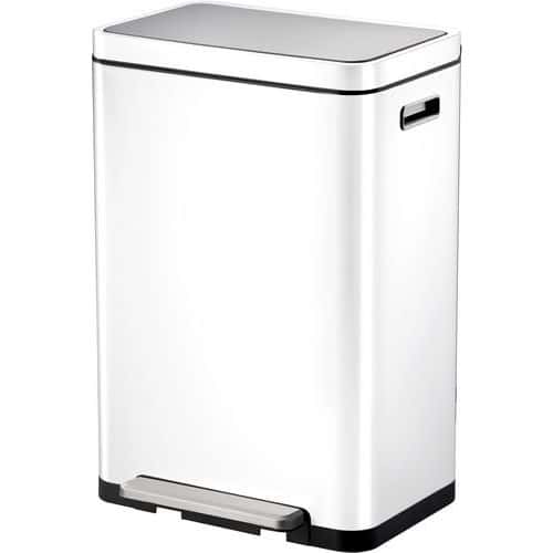 Odpadkový koš s nožním pedálem pro tříděný odpad X–Cube 20 + 20 l bílý