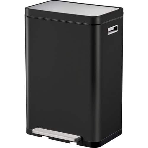 Odpadkový koš s nožním pedálem pro tříděný odpad X–Cube 20 + 20 l černý