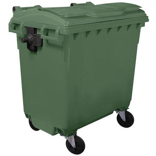 Plastová popelnice Manutan Expert, objem 770 l, zelená