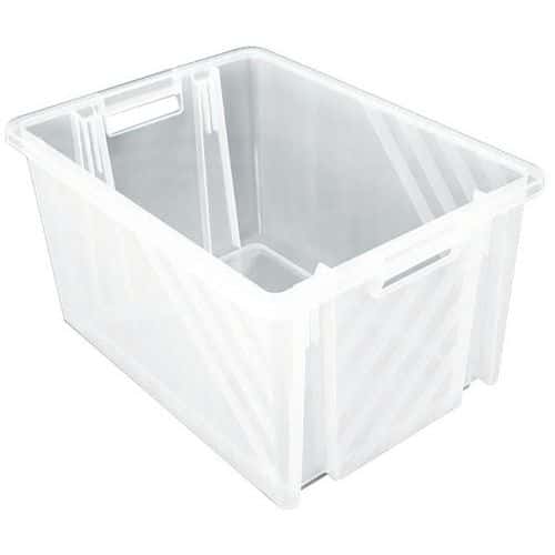 Stohovatelný plastový box NovaBac, průhledný, 54 l
