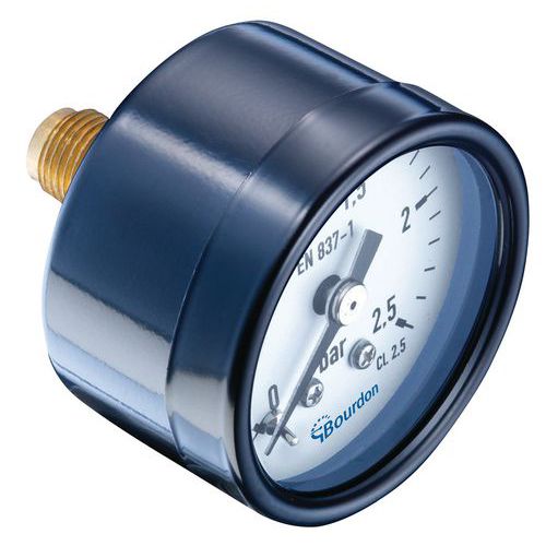 Manometr MAT – Bourdon, axiální, průměr 40 mm, tlak max. 4 bary