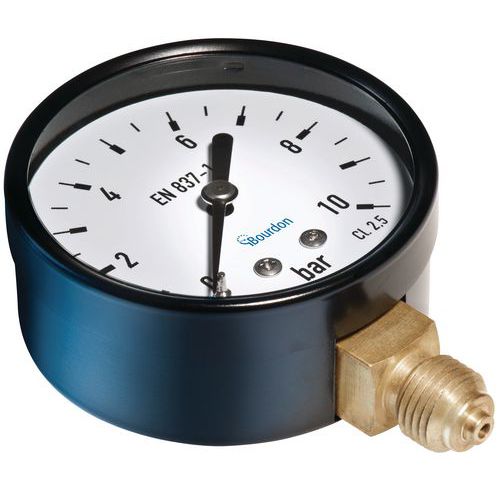 Manometr MAT – Bourdon, radiální, průměr 50 mm, tlak max. 10 barů