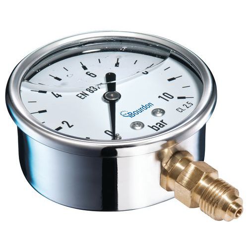 BOURDON tlakoměr glycerinový, průměr 63 mm, 40 bar