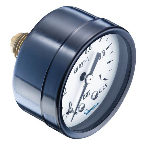 Manometr MAT – Bourdon, axiální, průměr 50 mm, tlak max. 10 barů