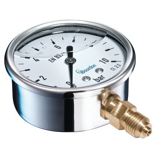 BOURDON tlakoměr glycerinový, průměr 63 mm, 250 bar