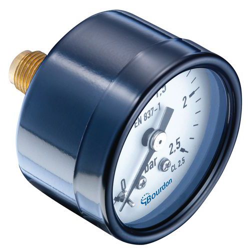 Manometr MAT – Bourdon, axiální, průměr 40 mm, tlak max. 6 barů