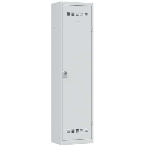 Svařovaná šatní skříň Vinco, 1 oddíl, 500 mm, otočný uzávěr, šedá/šedá