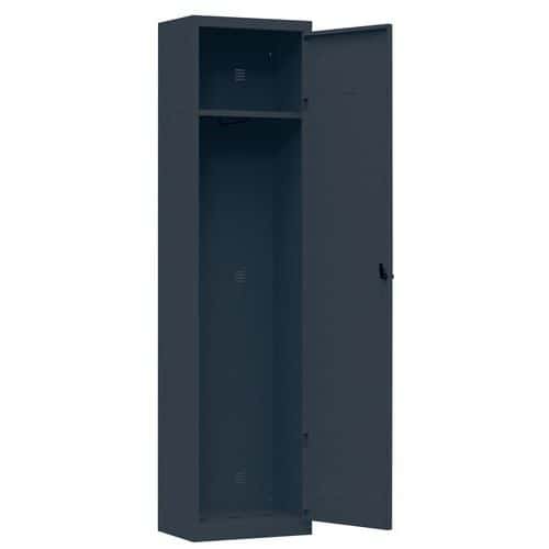 Svařovaná šatní skříň Vinco, 1 oddíl, 500 mm, cylindrický zámek, antracit/antracit