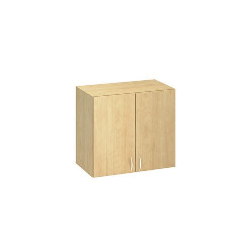 Přístavbová nízká široká skříň Alfa 500, 71,7 x 80 x 47 cm, s dvířky, dezén divoká hruška