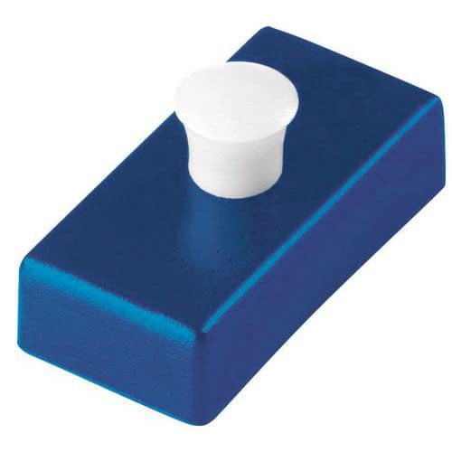 Obdélníkový magnet, modrý/bílý, 23 x 55 mm
