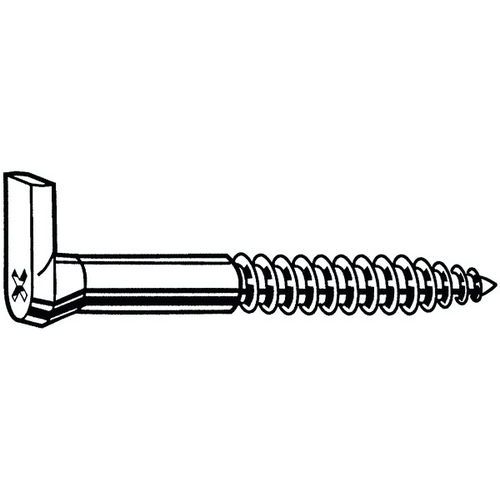 Pravoúhlý nosný hák s křížovou drážkou Ocel Pozinkované 5,8X80MM