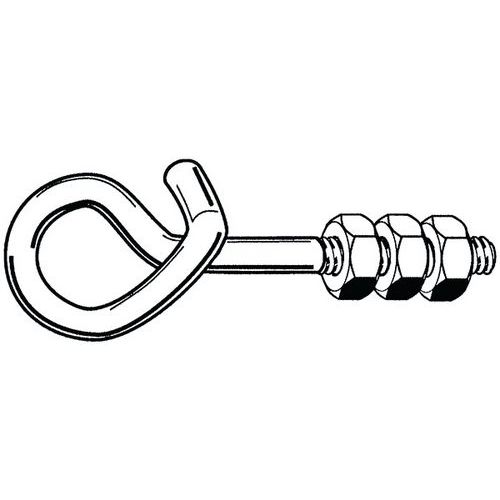 Bezpečnostní hák kroucený metrický Ocel Pozinkované M12X160X80