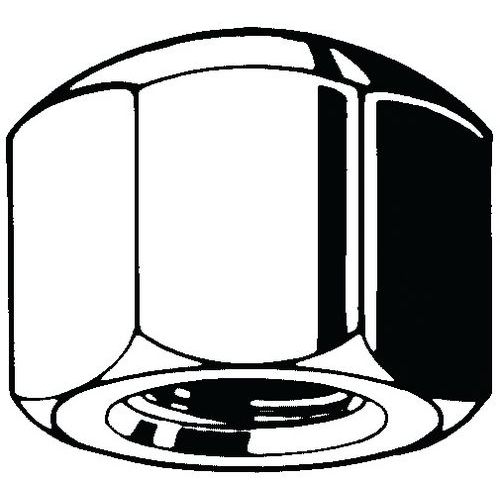 Šestihranná uzavřená matice nízká DIN 917 Ocel Pravý Pozinkované 6 M12