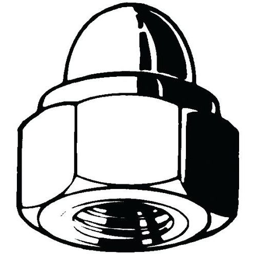 Samosvorná šestihranná kloboučková matice s nekovovou vložkou DIN 986 Ocel Pravý Pozinkované 6 M4