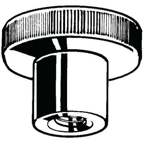 Rýhovaná ruční matice vysoká DIN 466 Ocel Pravý Pozinkované M4