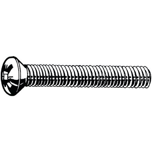 Šroub se zápustnou hlavou čočkovitou s křížovou drážkou Pozidriv DIN 966 A-Z Ocel Pozinkované 4.8 M3X6