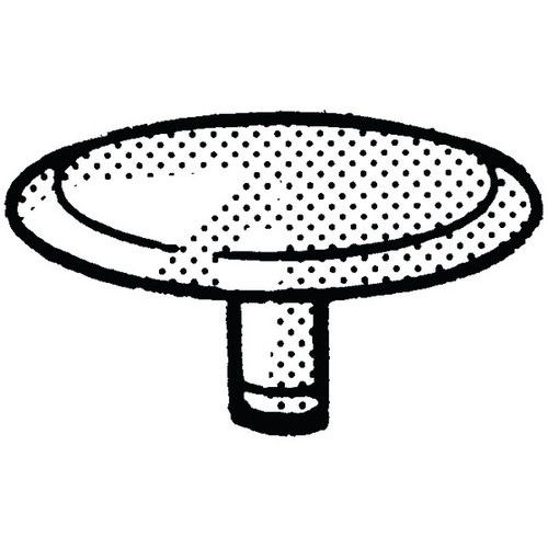 Kryt na šrouby se zápustnou hlavou s otvorem Plast Polyamid (nylon) 6.6 2,5X12-1001