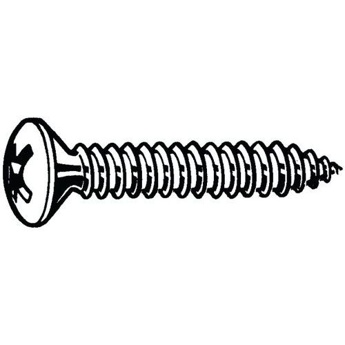 Samořezný šroub se zápustnou hlavou čočkovitou s křížovou drážkou Phillips DIN 7983 C-H Ocel Pozinkované černě pasivované ST3,9X25MM