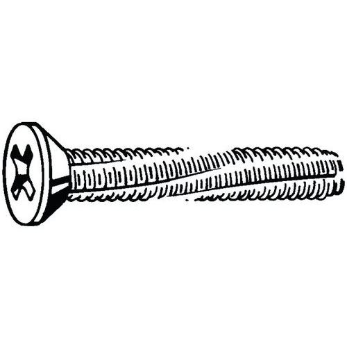 Závitořezný šroub se zápustnou hlavou s křížovou drážkou Phillips DIN 7516 DE-H Ocel Pozinkované M3X10