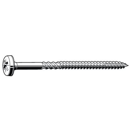 MaxxFast Univerzální vrut do dřeva s válcovou vypouklou hlavou s křížovou drážkou Ocel Pozinkované žlutě pasivované 3X25MM (22)