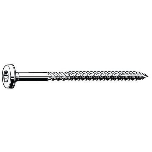 MAXXFAST univerzální vrut do dřeva s válcovou vypouklou hlavou s drážkou ttap® Ocel Pozinkované žlutě pasivované 3X12MM (9)