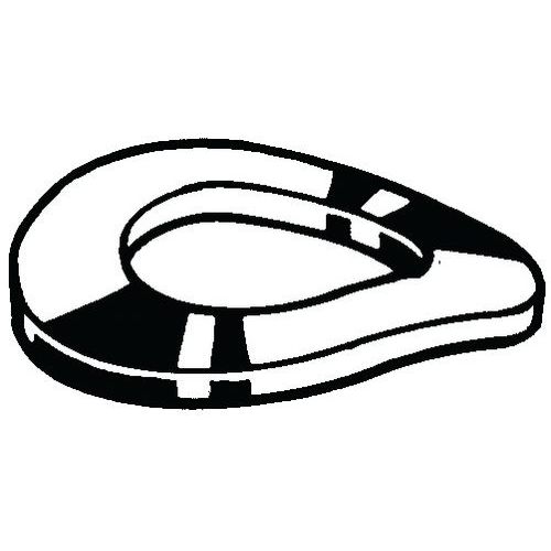 Prohnutá pružná podložka DIN 137 A Pružinová ocel DIN267-26 M6