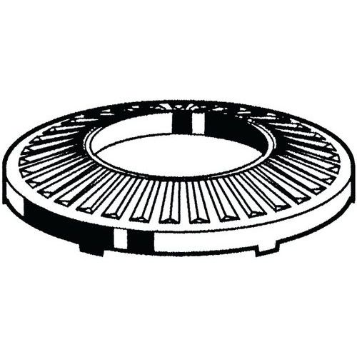 Kontaktní pojistná podložka typ P Pružinová ocel Pozinkováno s pasivací Cr (III) M10