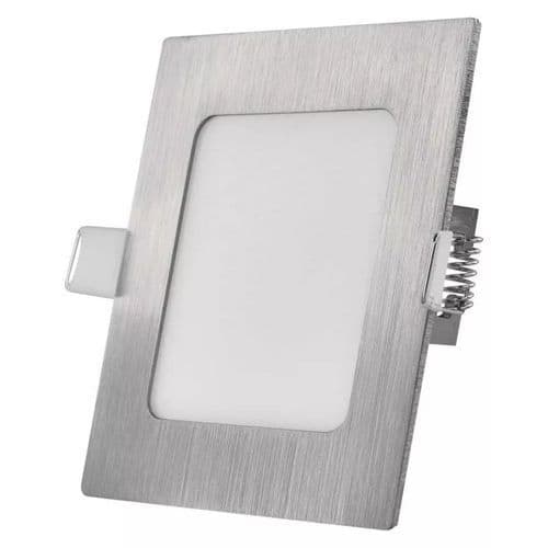 LED vestavné svítidlo Emos NEXXO, čtvercové, 7 W, se změnou CCT, stříbrné