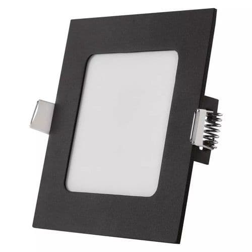LED vestavné svítidlo Emos NEXXO, čtvercové, 7 W, se změnou CCT, černé