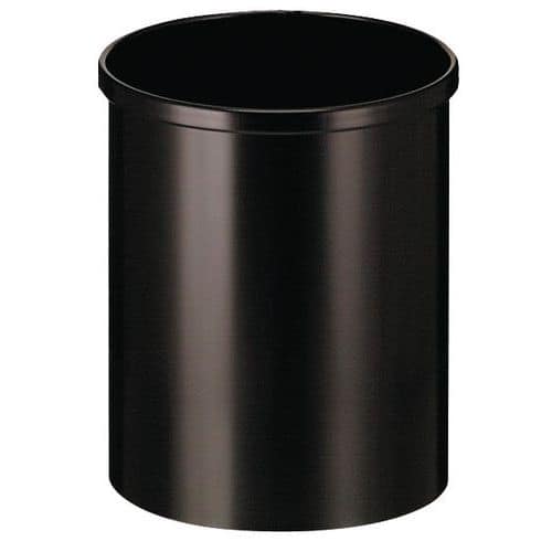 KULATÝ KOVOVÝ ODPADKOVÝ KOŠ ČERNÝ 30 L