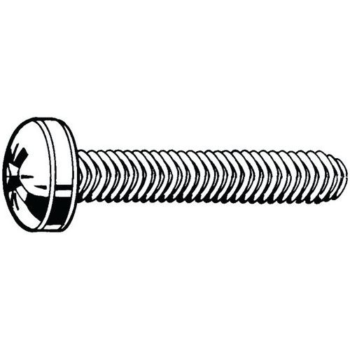 Závitotvorný šroub s válcovou vypouklou hlavou s křížovou drážkou Pozidriv Nerezocel A2 M3X6