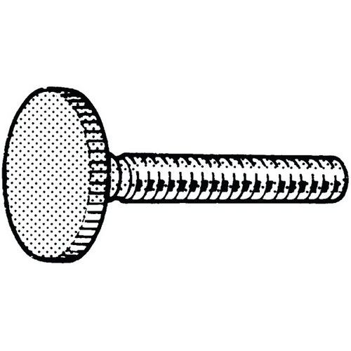 Rýhovaný palcový šroub plast Polyamid (nylon) 6.6 M6X8