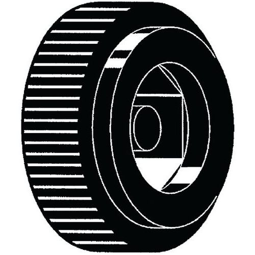 Rýhovaný knoflík pro šroub s vnitřním šestihranem Plast Polyoxymetylén M6X20