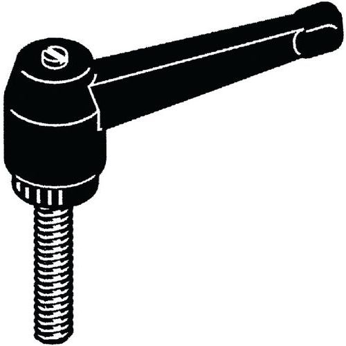 Upínací páka zdvižná s pozinkovaným závitovým čepem Sklolaminátem vyztužený plast M16X50