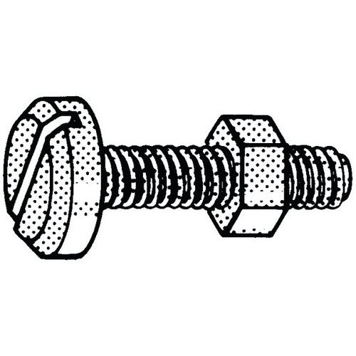 Šroub s drážkou na SPZ Plast Nylon (polyamid) M6X25