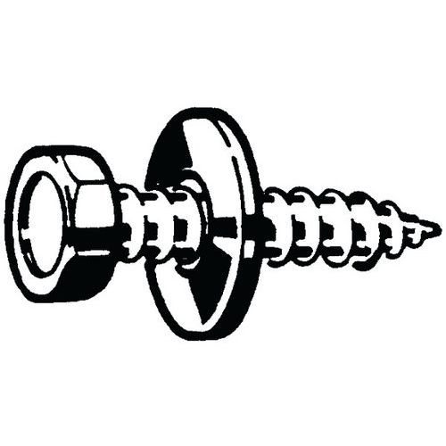 Samořezný šroub s šestihranou hlavou s kuželovým koncem a krycí podložkou Ocel Pozinkované ST4,8X16MM