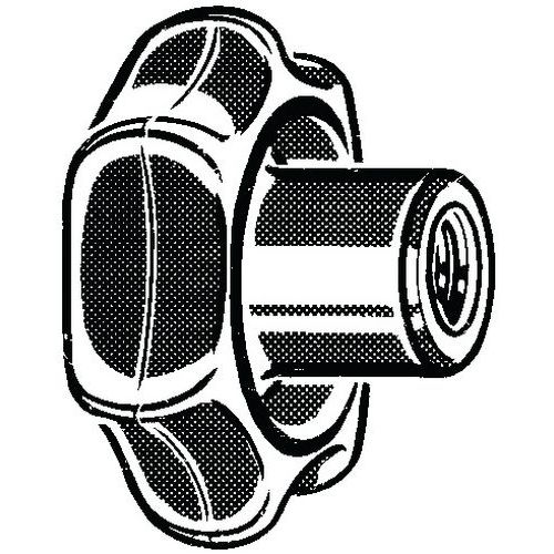 Hvězdicová rukojeť typ K DIN 6336 K Plast Fenolformaldehyd (bakelit) FS31 M10X50