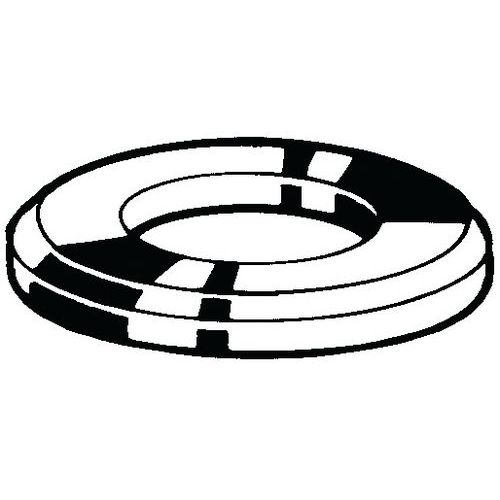 Plochá podložka se zkosením DIN 125-1B Mosaz Poniklované M4