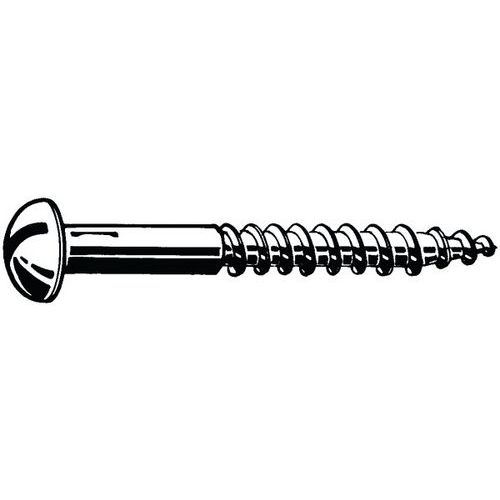 Šroub do dřeva s půlkulovou hlavou s drážkou DIN 96 Mosaz CU2/CU3 Poniklované 3X25MM