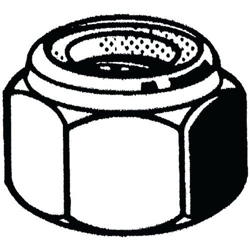Samosvorná šestihranná matice s nekovovou vložkou, Metalform DIN 985 (1987) Nerezocel A2 METALFORM M10