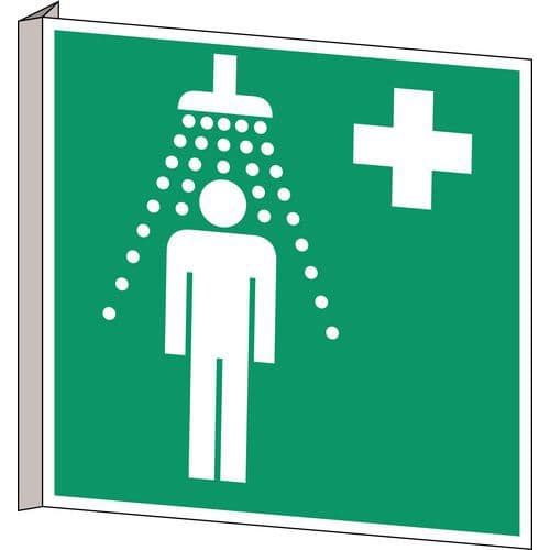 Nouzový evakuační panel PVC, rozměry 20x20, úhlová