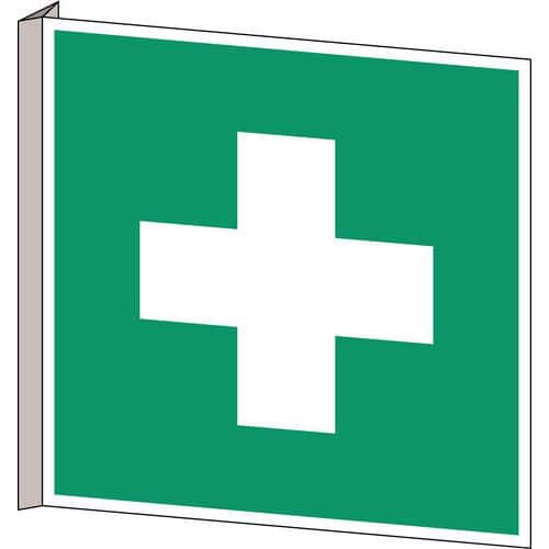Značka nouzové evakuace, šířka: 20 cm, délka: 20 cm, PVC,standard