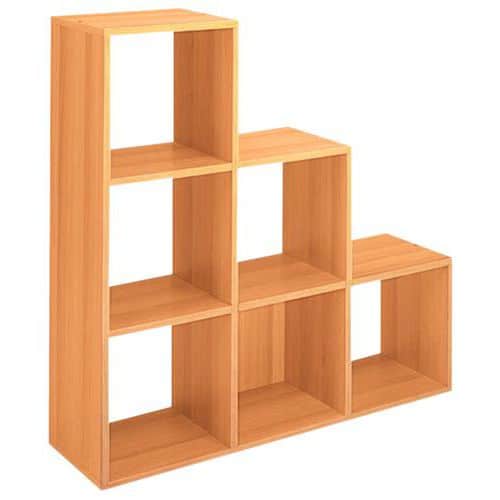 Skříň Maxicube, 6 přihrádek, stupňovitý modul