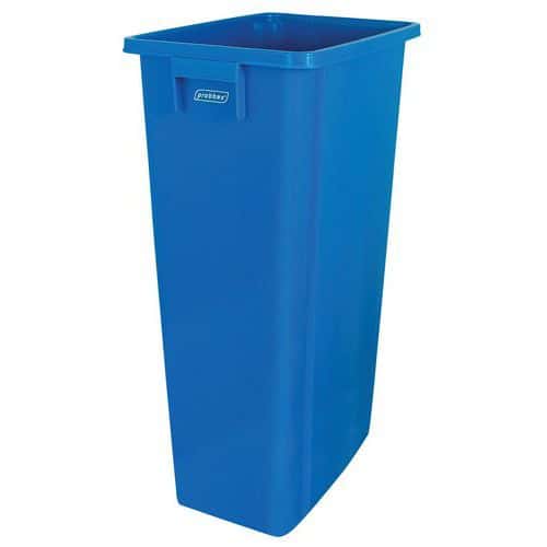Plastový odpadkový koš Probbax na tříděný odpad, bez víka, 60 l, šířka 46 cm, modrá