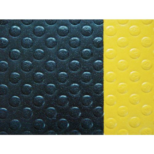 Protiúnavová průmyslová rohož Sof-Tred™ s bublinkovým povrchem, černá/žlutá, 60 x 100 cm