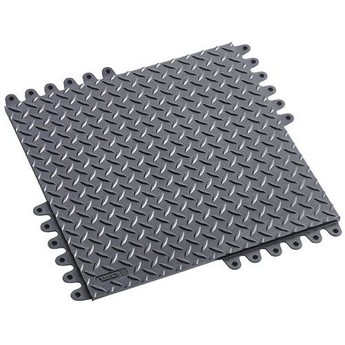 Zátěžová podlaha De-Flex, 450 x 450 x19 mm, nitril, černá, balení 1 ks