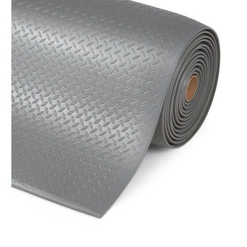 Pěnová protiúnavová rohož Diamond Sof-Tred™ s diamantovým povrchem, šedá, šířka 122 cm, metrážová