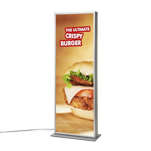 Reklamní totem Cliprame s LED podsvícením, 200 x 70 cm