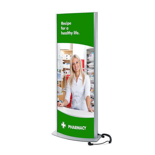 Oboustranný reklamní totem Arcuato s LED podsvícením, 2x A1